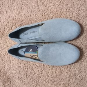 Toms Darcy Stone Grey Suede Flats